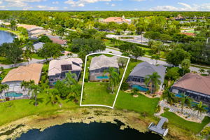 Aerial lake view