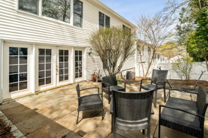 French doors lead from the Family Room to Outdoor Patio