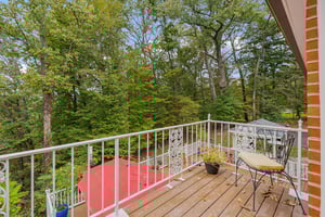 Balcony overlooking Serene Rear Yard