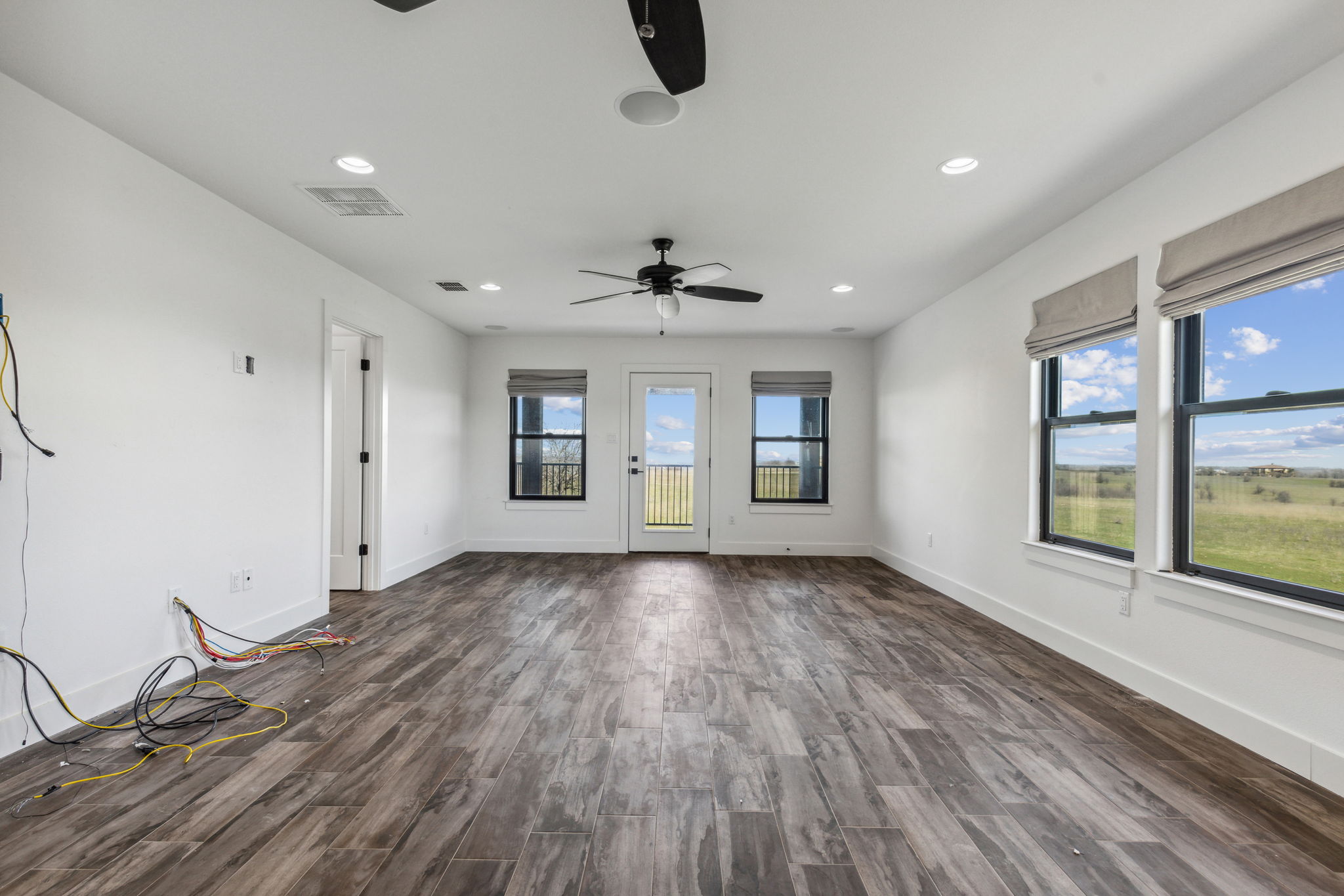 Loft space on second level of the Man Cave with a balcony
