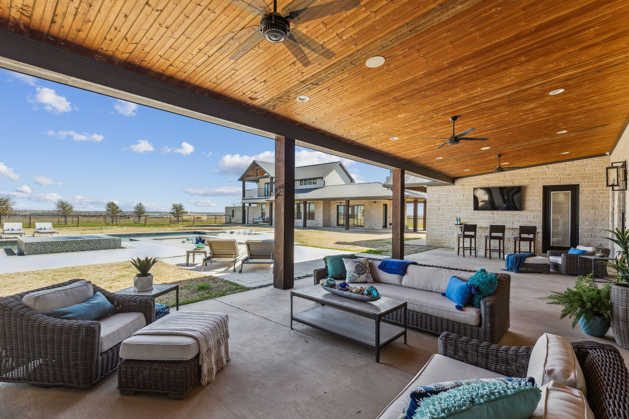 Large back patio of the Main House