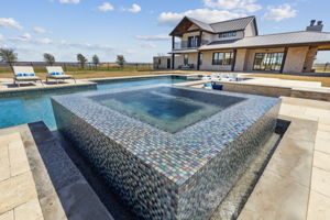 Negative edge spa is a beautiful outdoor water feature