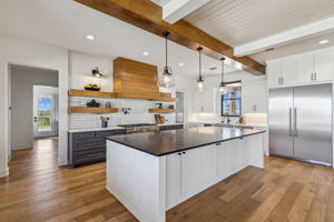 oversized kitchen island in the Main House