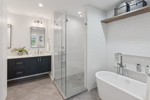 Primary Bathroom with Soaking Tub and Separate Shower