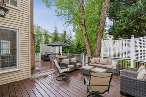 Rear Patio with Trex Deck and Solar-Powered Light Posts