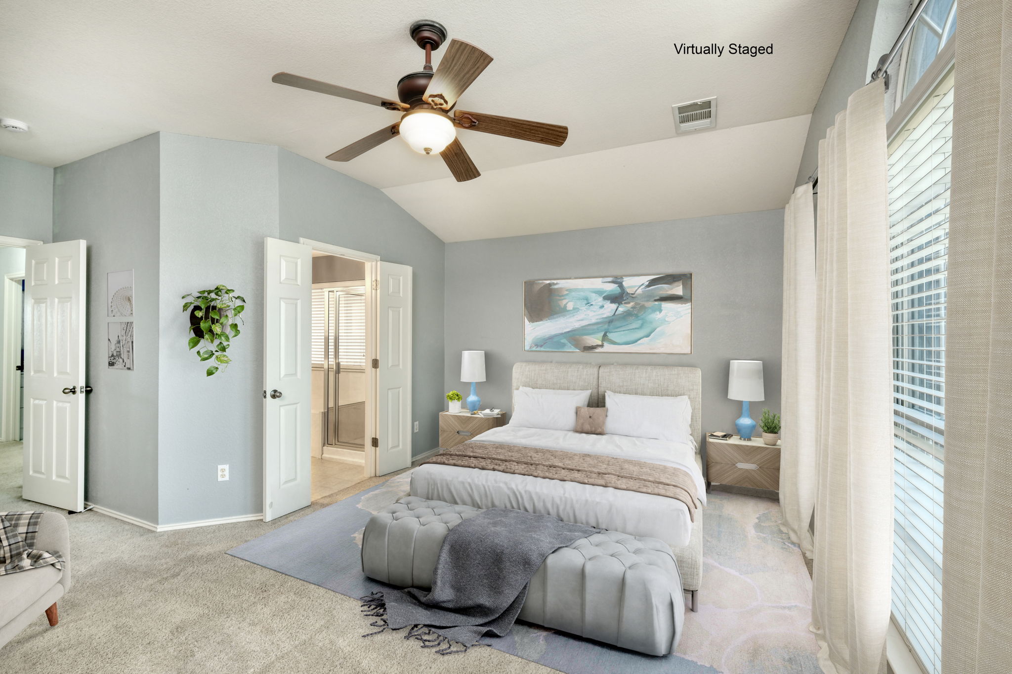Primary Bedroom Virtually Staged