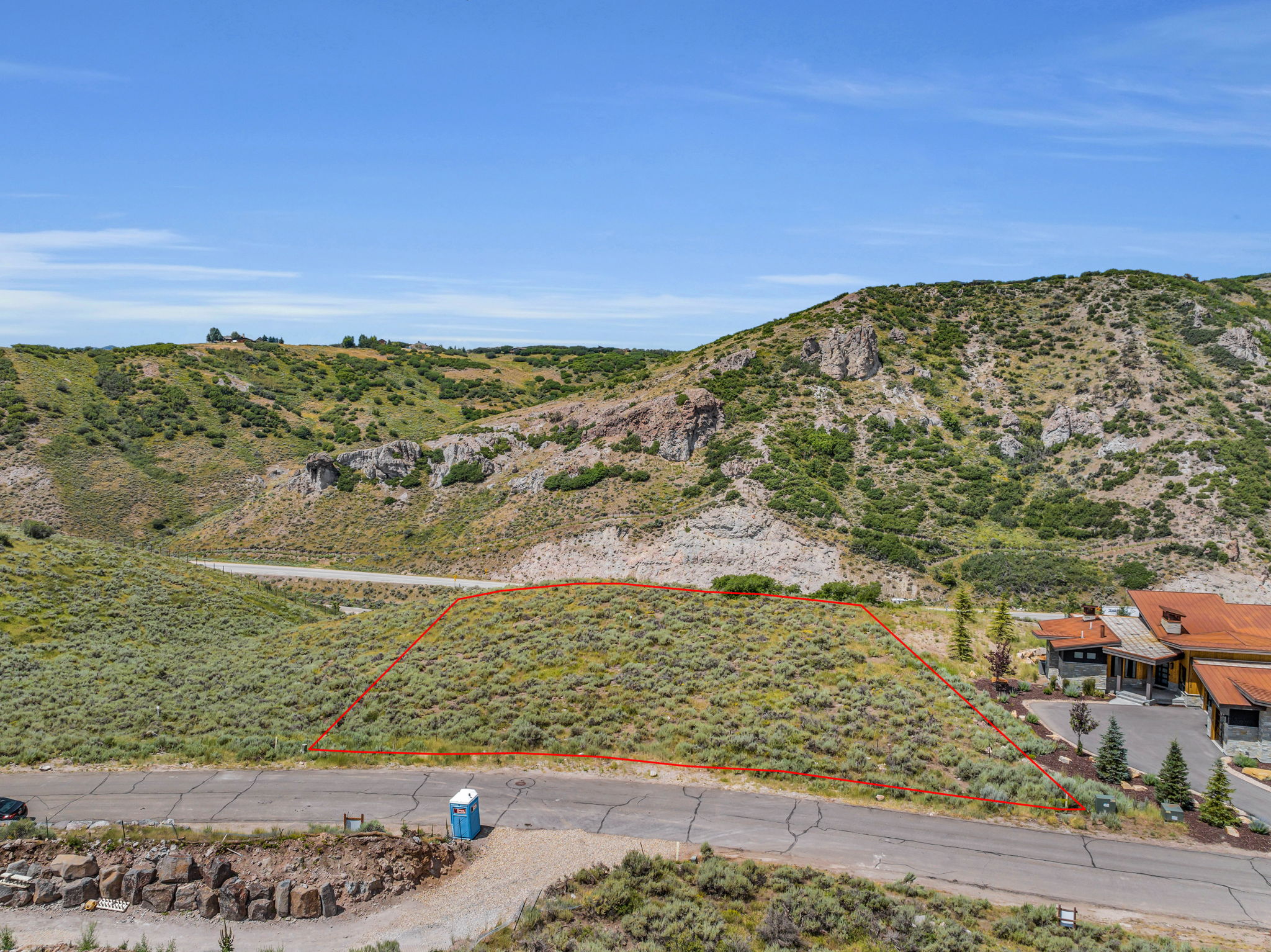View of rock outcroppings