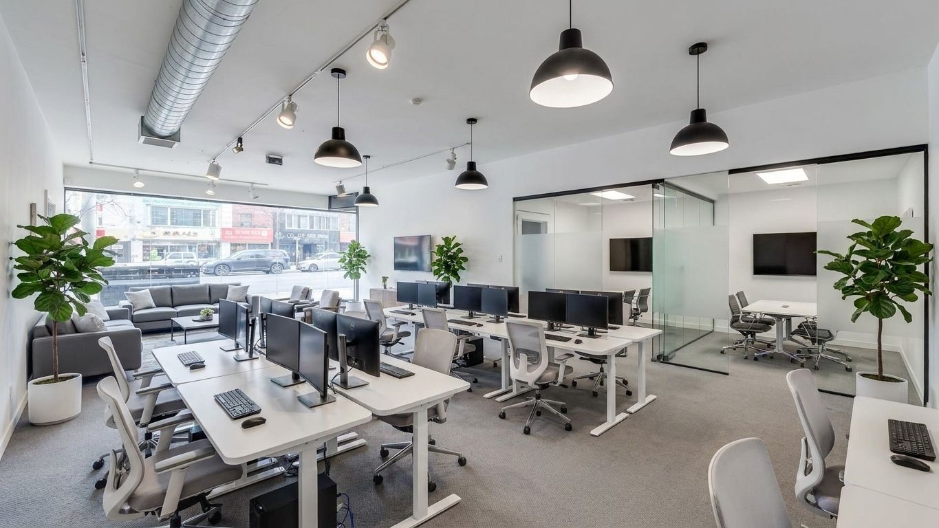AI rendering office