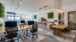 AI rendering office