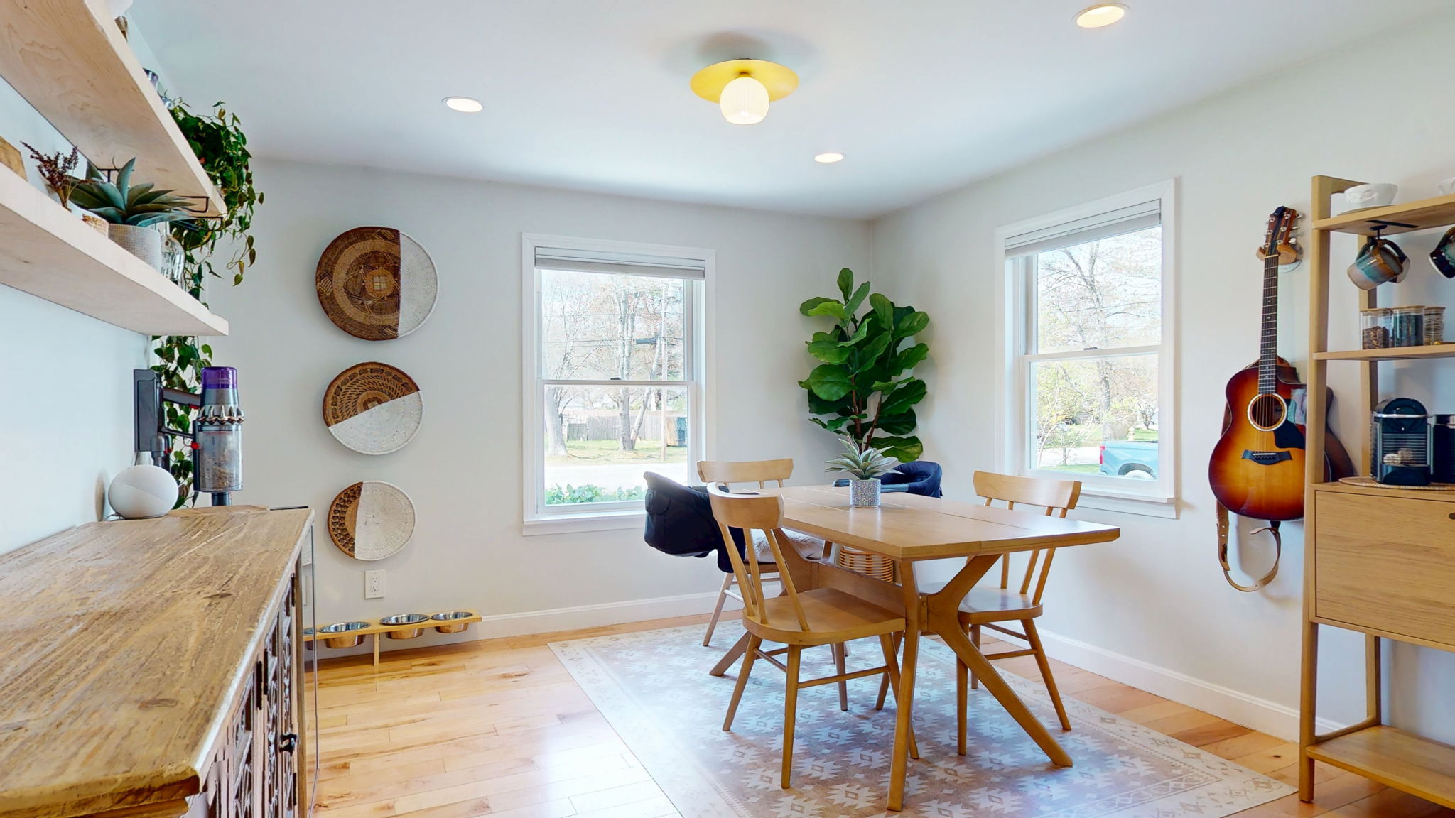 Dining and kitchen are open concept