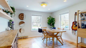 Dining and kitchen are open concept