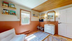 Wood feature on ceiling