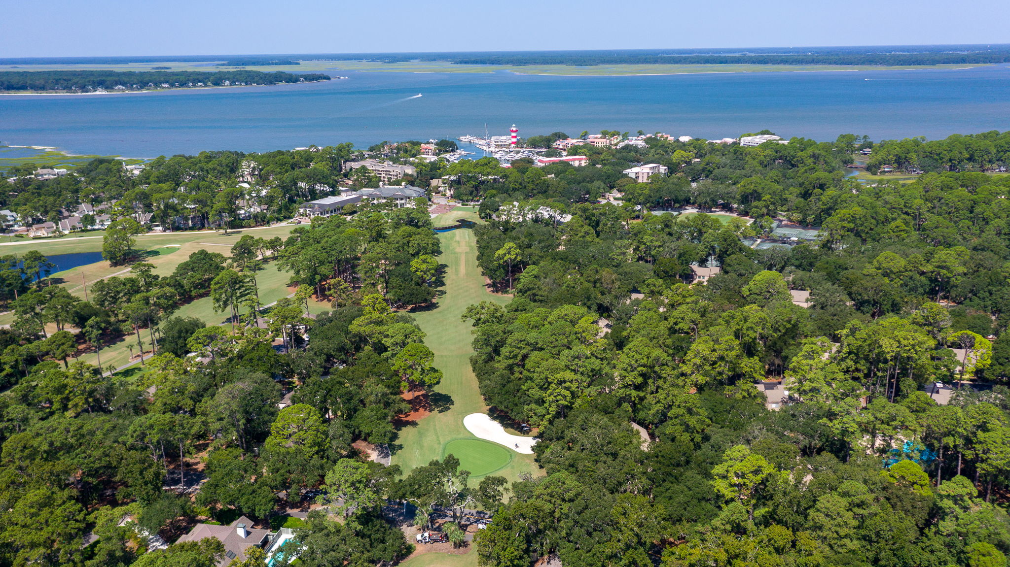 Aerial View of 11 Muirfield and Harbor Town Links.