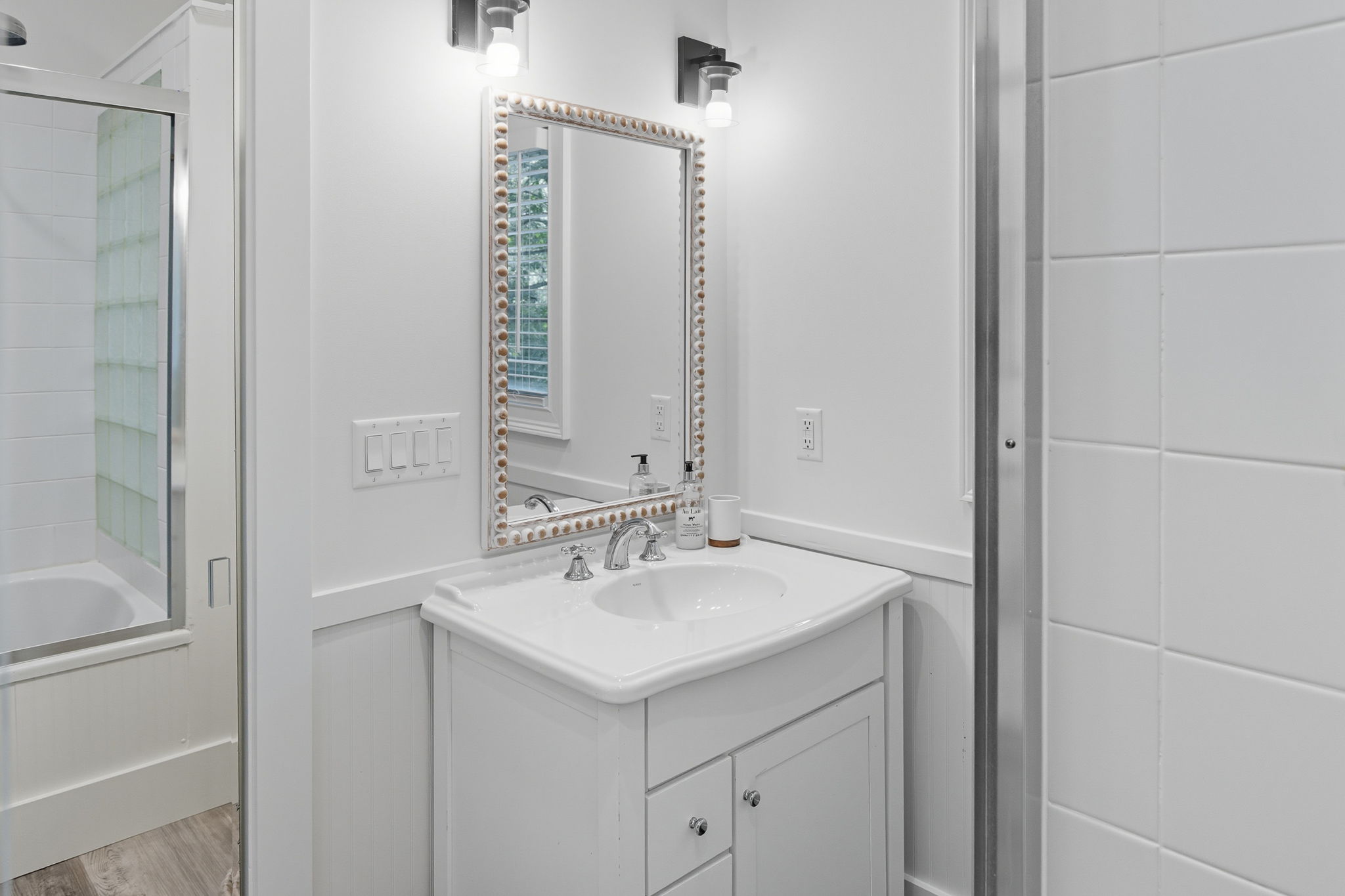 Guest bathroom 2 with vanity.