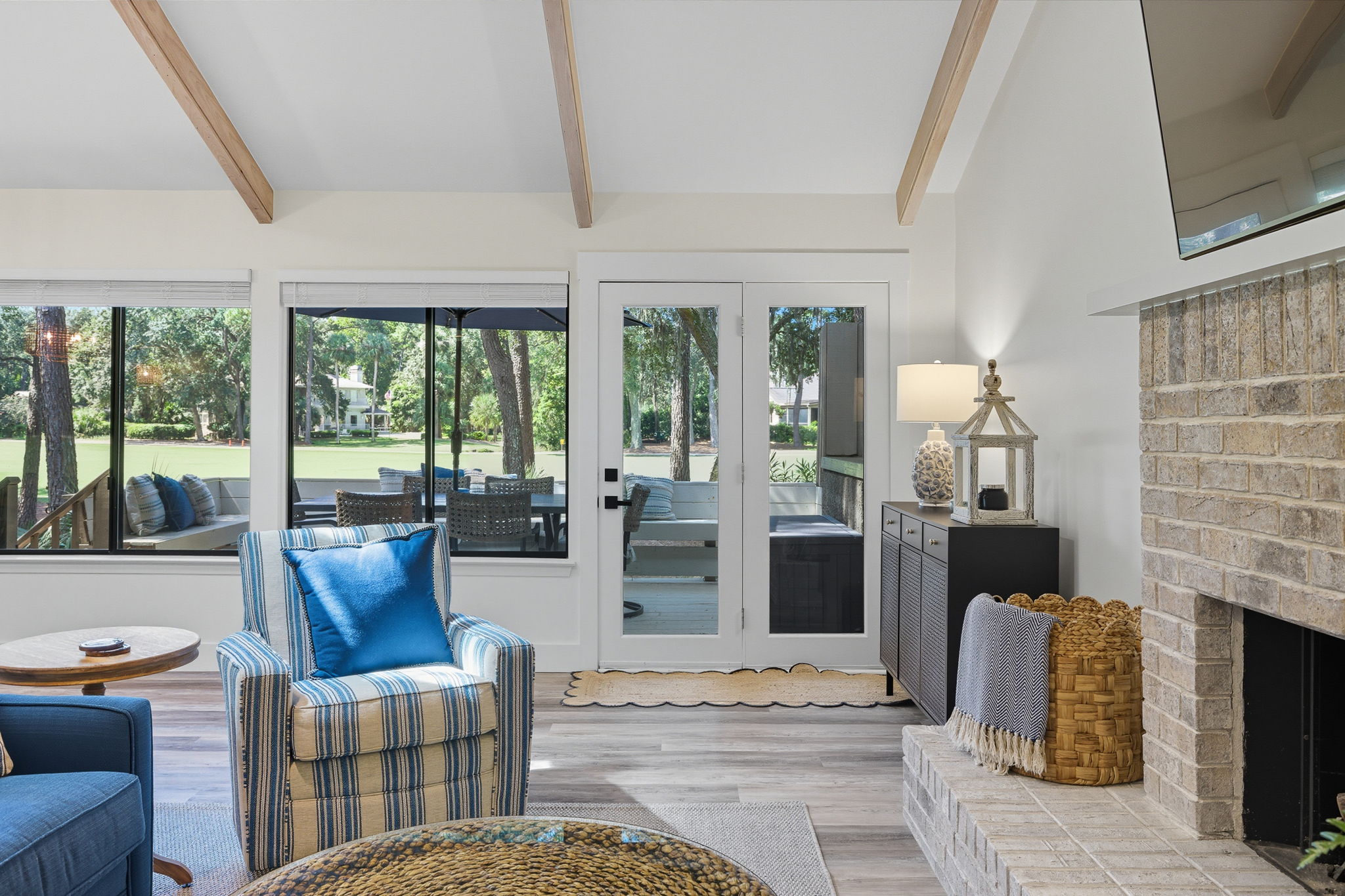 View of the deck & Harbor Town Links.