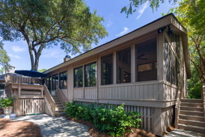 Exterior view of Screened-in porch.