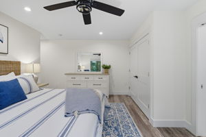 Primary bedroom with spacious closet.