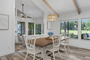 Dining area w/view of Harbor Town Links.