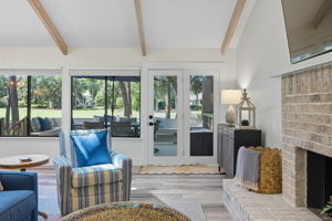 View of the deck & Harbor Town Links.