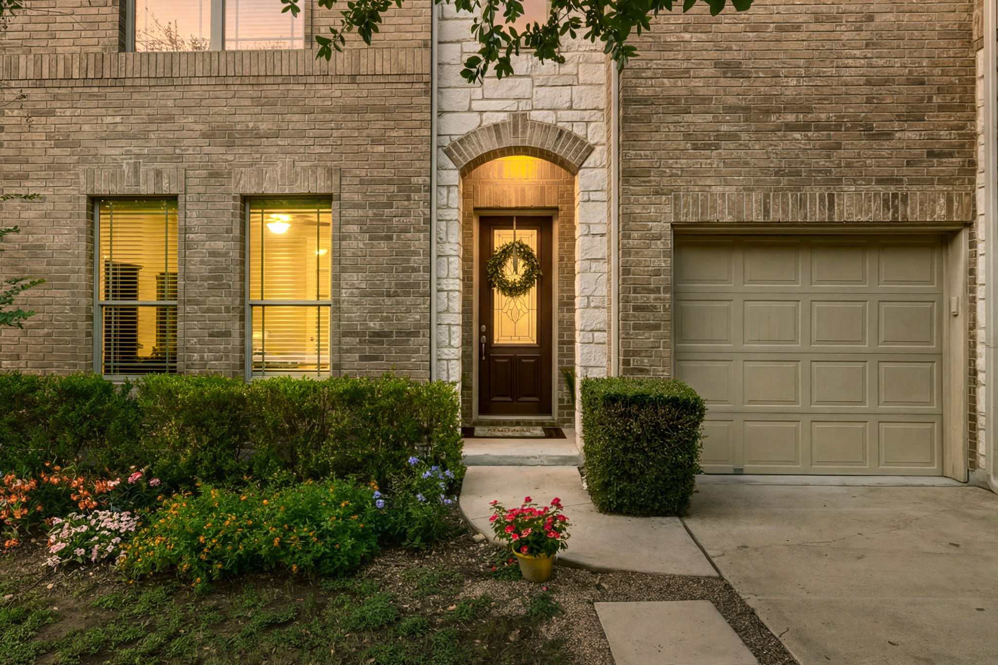 Front Entry at Twilight
