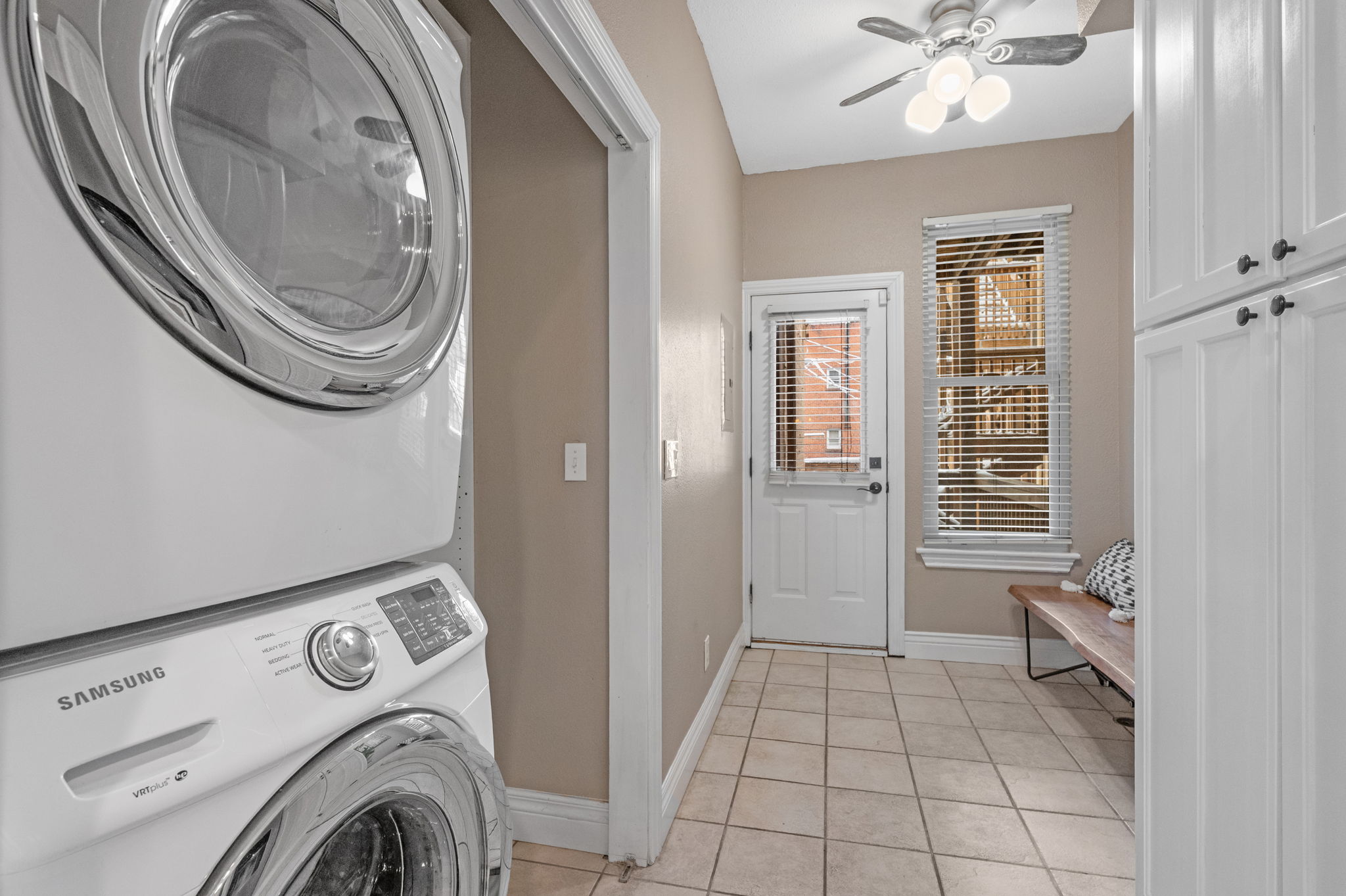 Laundry & mudroom at back door, off kitchen