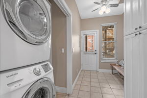 Laundry & mudroom at back door, off kitchen