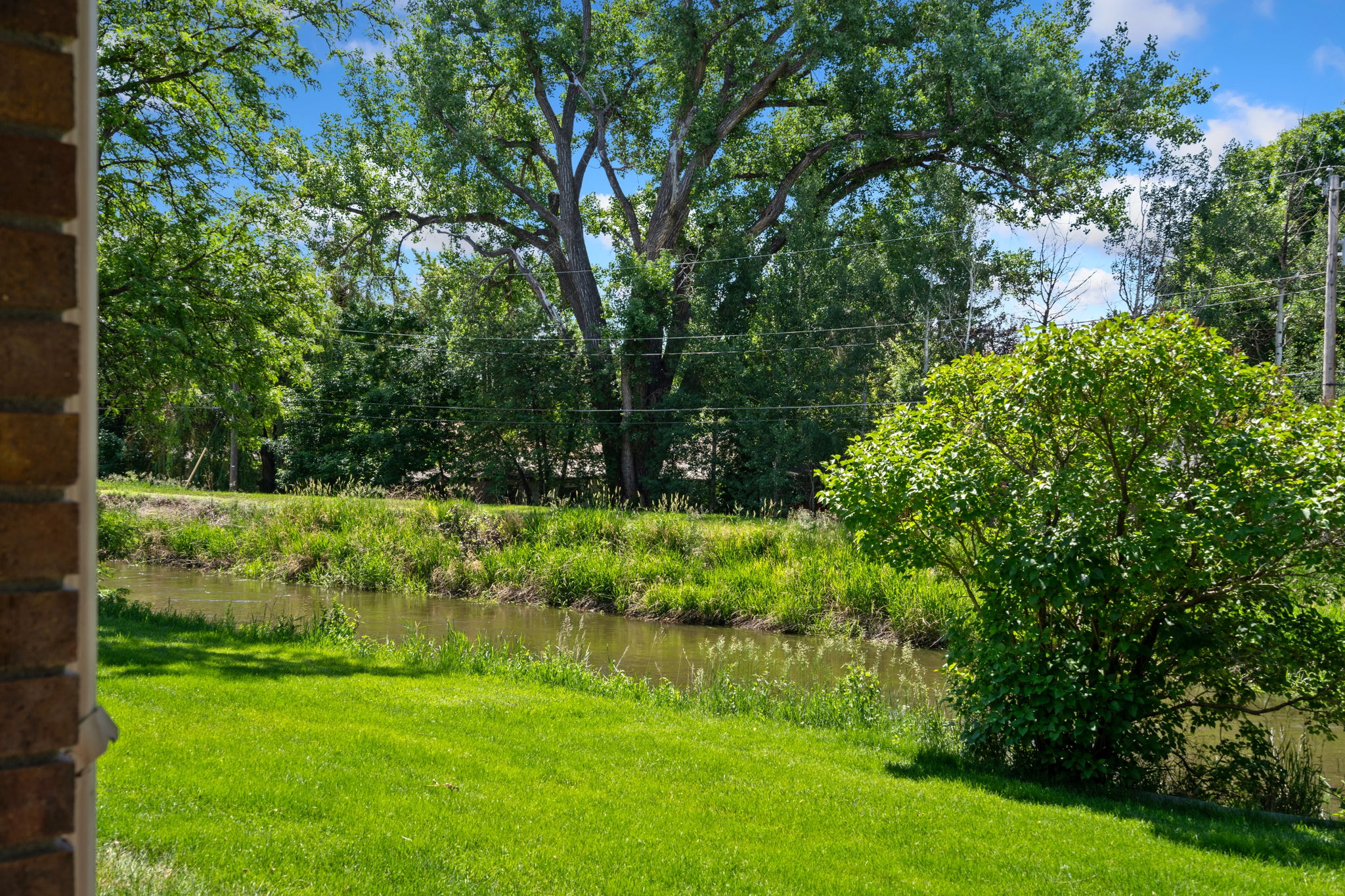 Green belt provides privacy and seclusion