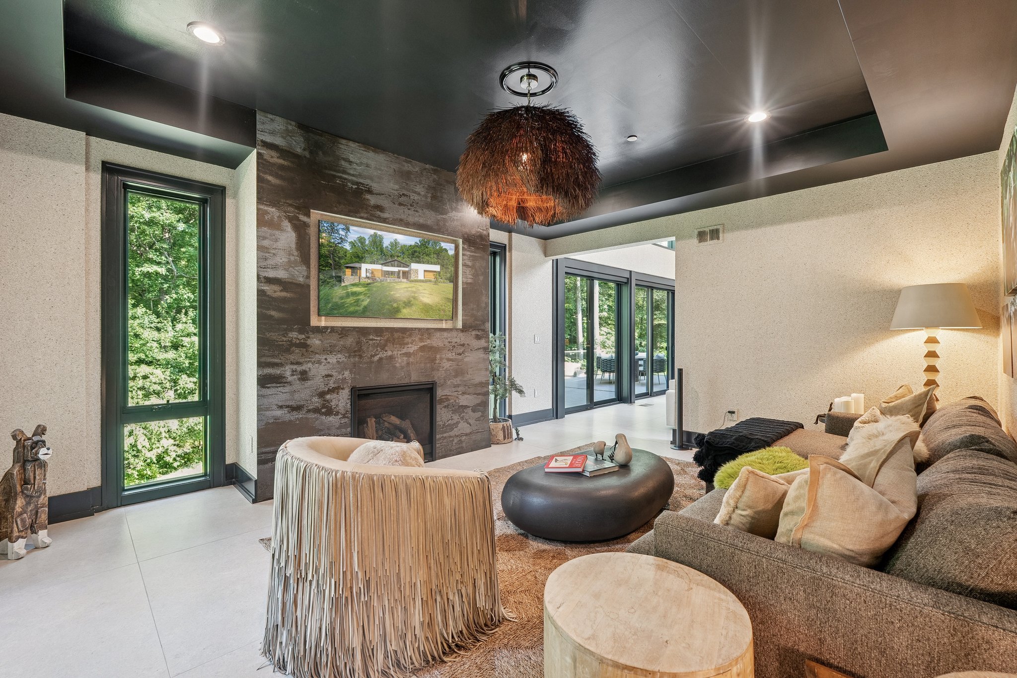 Den with Gas-Fireplace