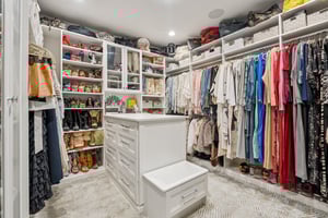 One of two walk-in closets