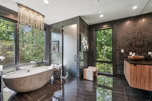 Separate shower and water closet