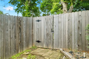 Gate to the Dell Buildings