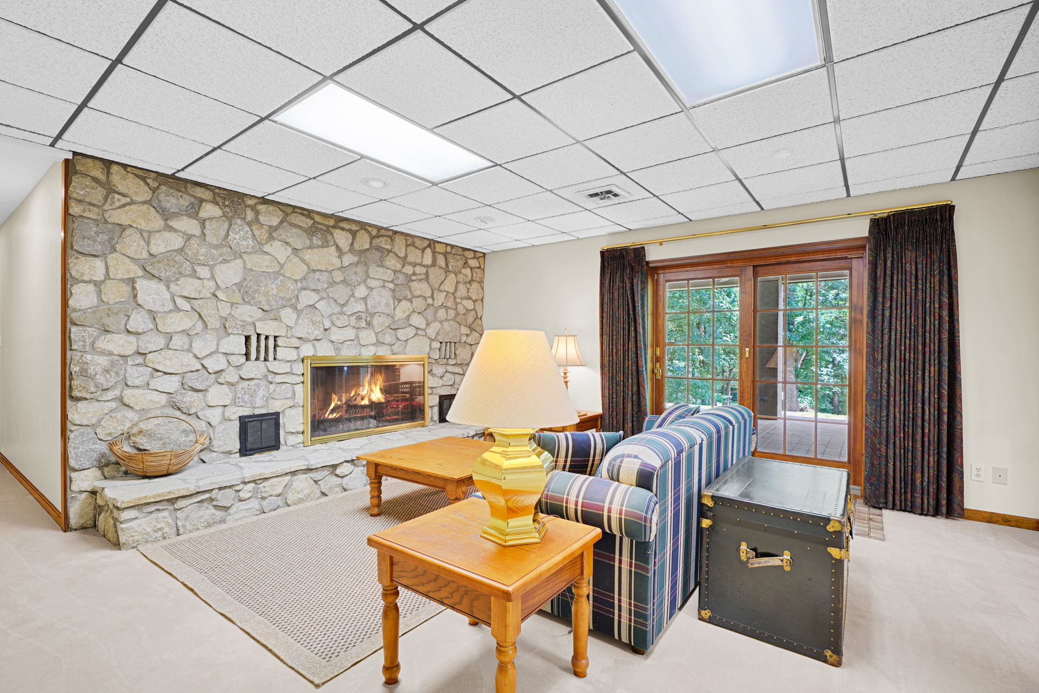 Family Room in Walkout Basement