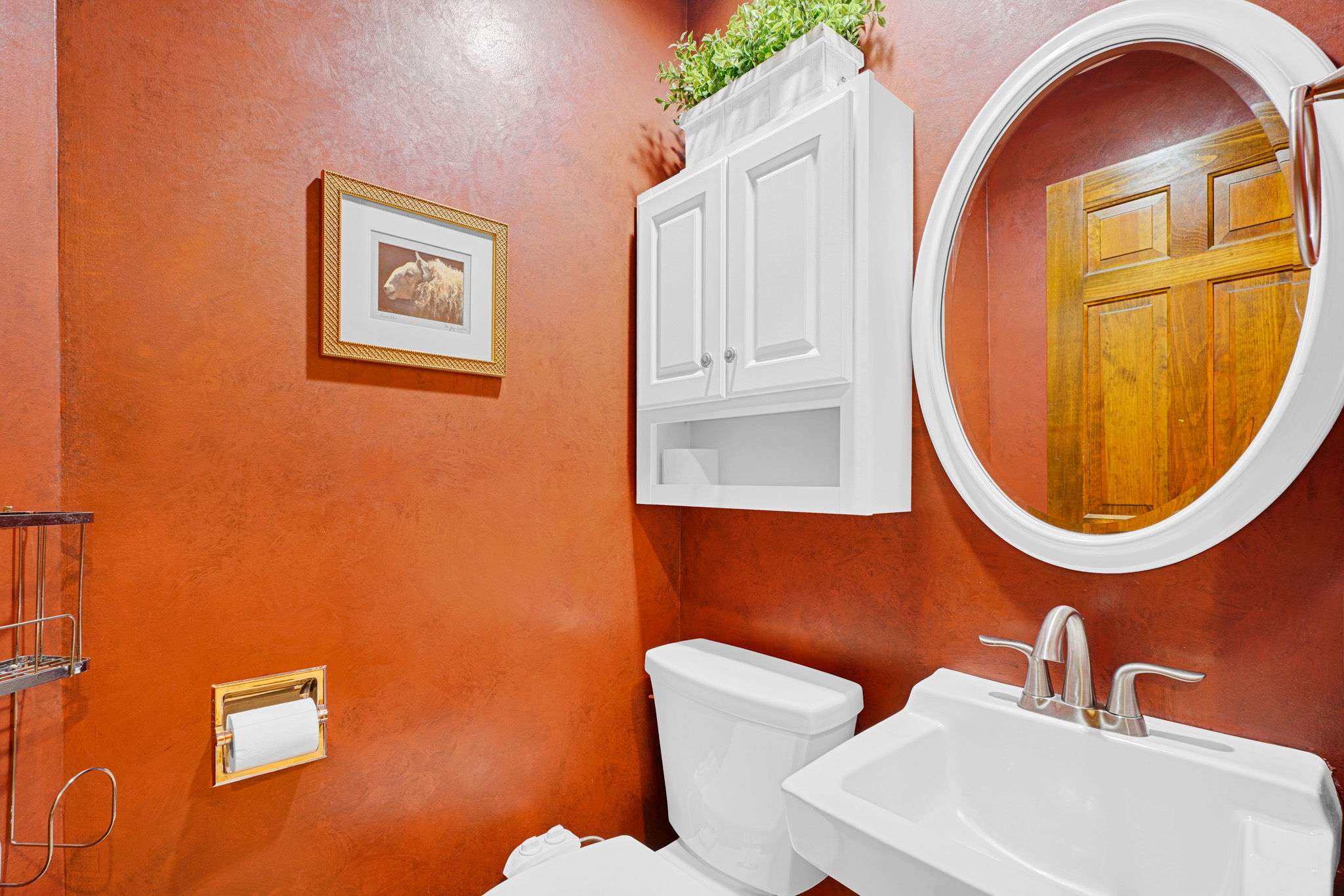 1/2 Bath Off Garage & Kitchen