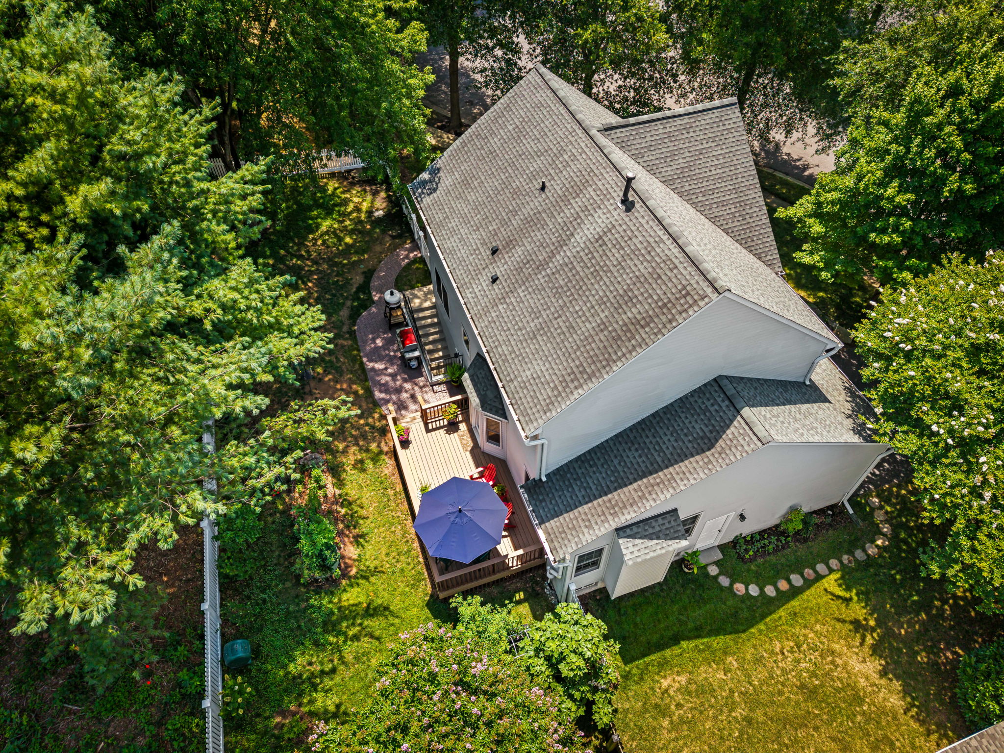 Rear Ariel View  - 1106 Top Ridge Ct