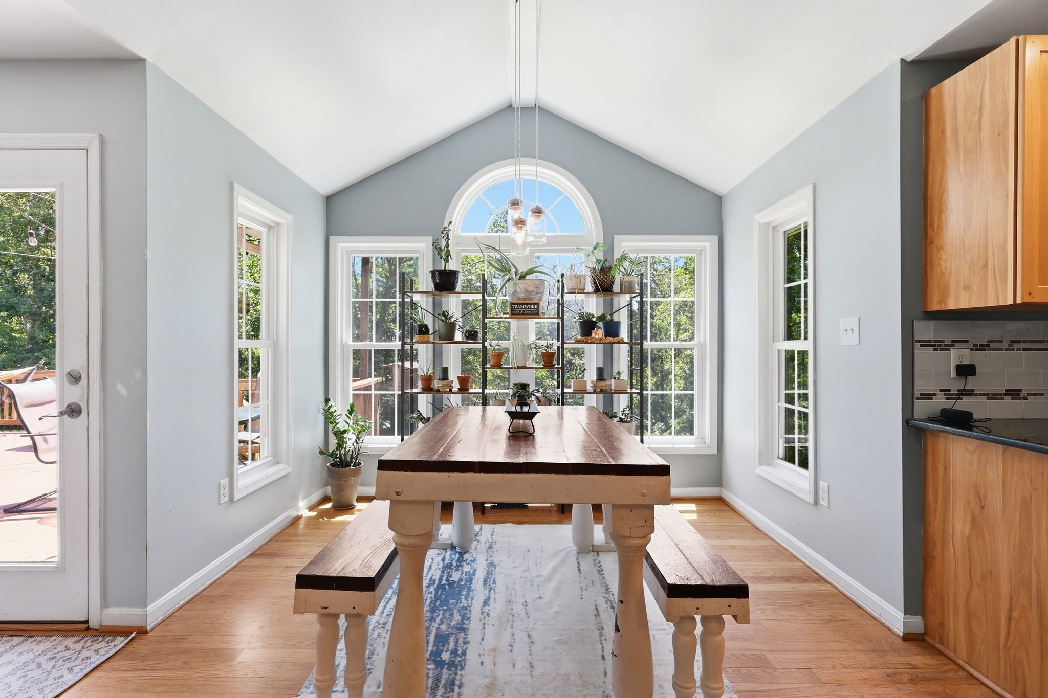 Dining space in kitchen