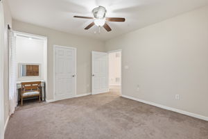 Bedroom 5 with desk space and two closets