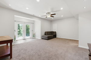 Basement Family Room with Walk-out