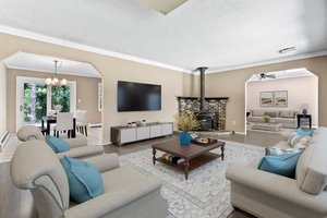 Living Room with Virtual Staging