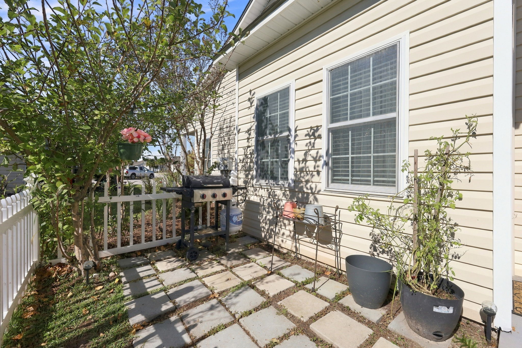 Extended Backyard w/ Pavered Grilling Area