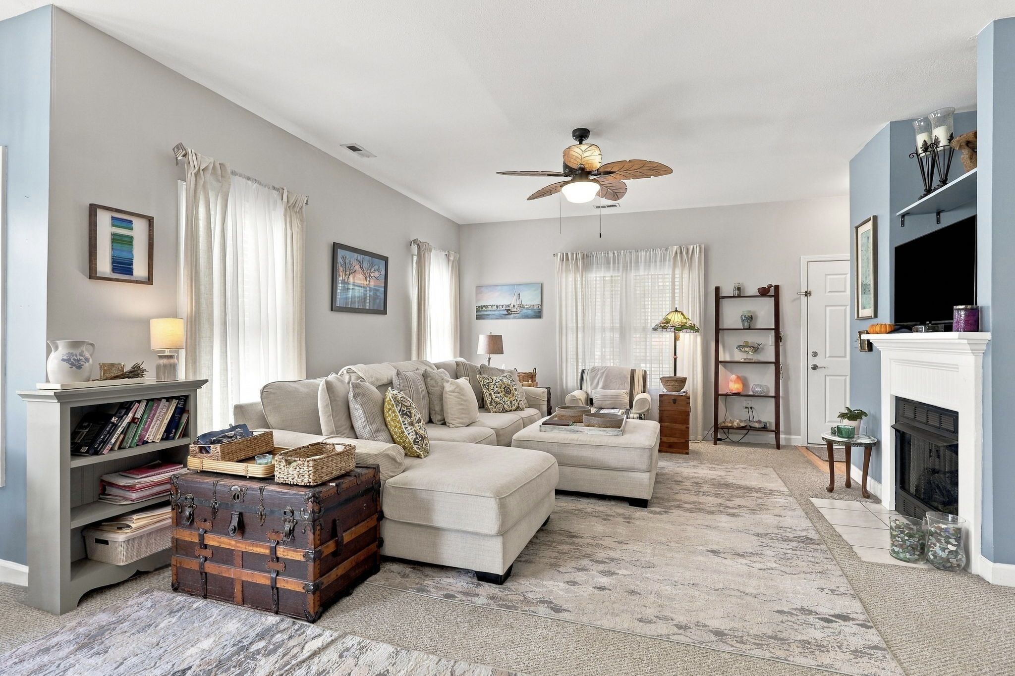 Primary Living Area w/ Gas Fireplace