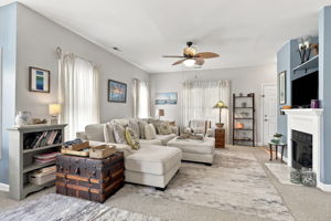 Primary Living Area w/ Gas Fireplace