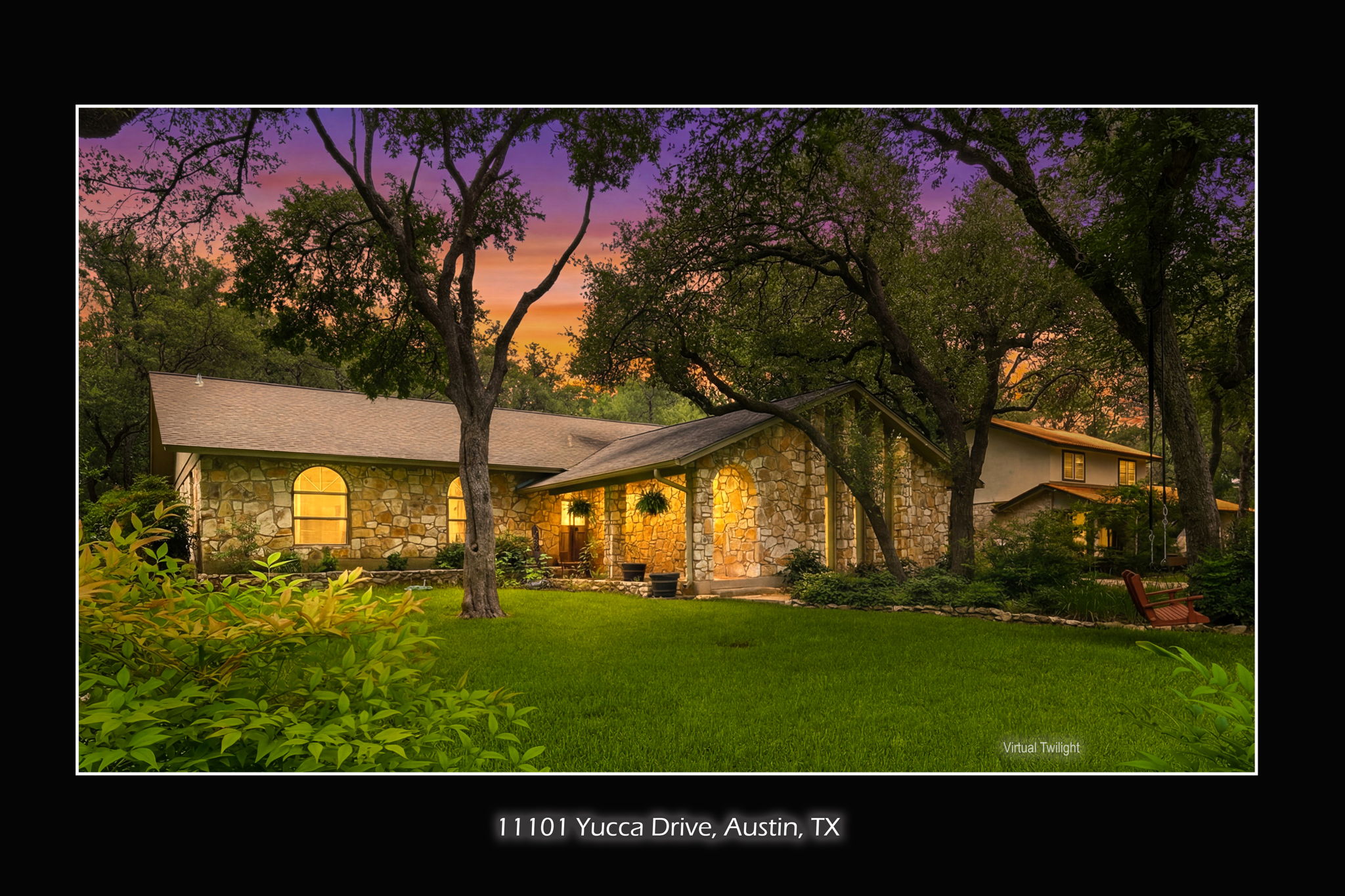Virtual Twilight front of Home
