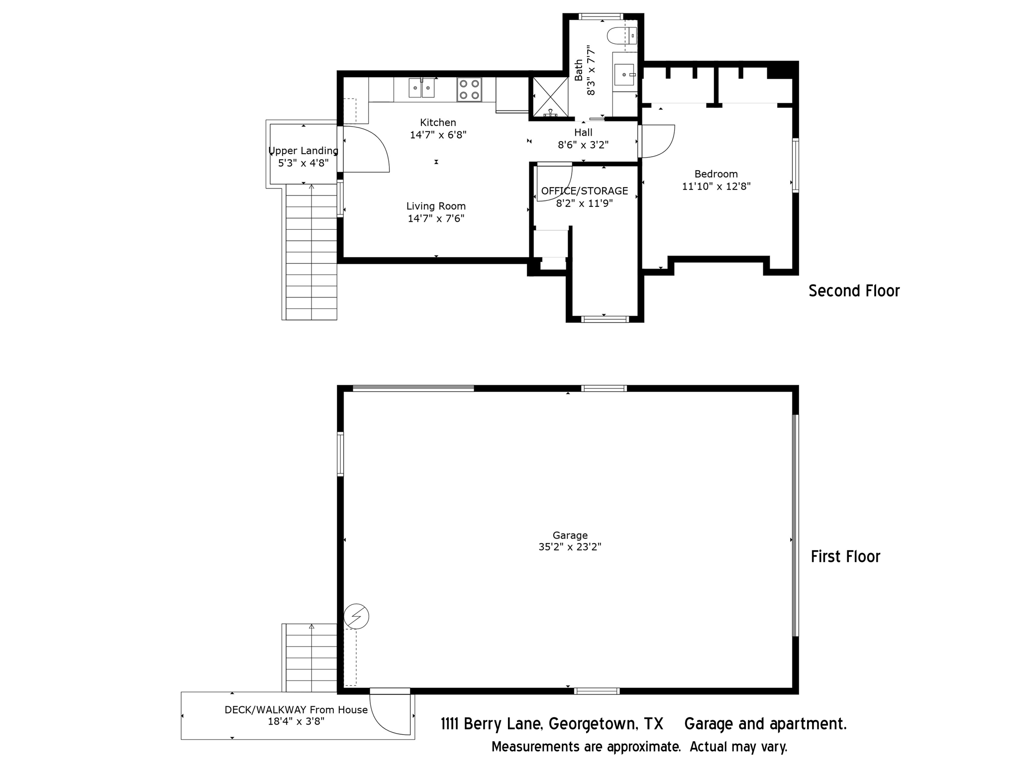 Floorplan for Apartment/Garage