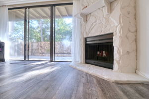 Stone Wood-Burning Fireplace