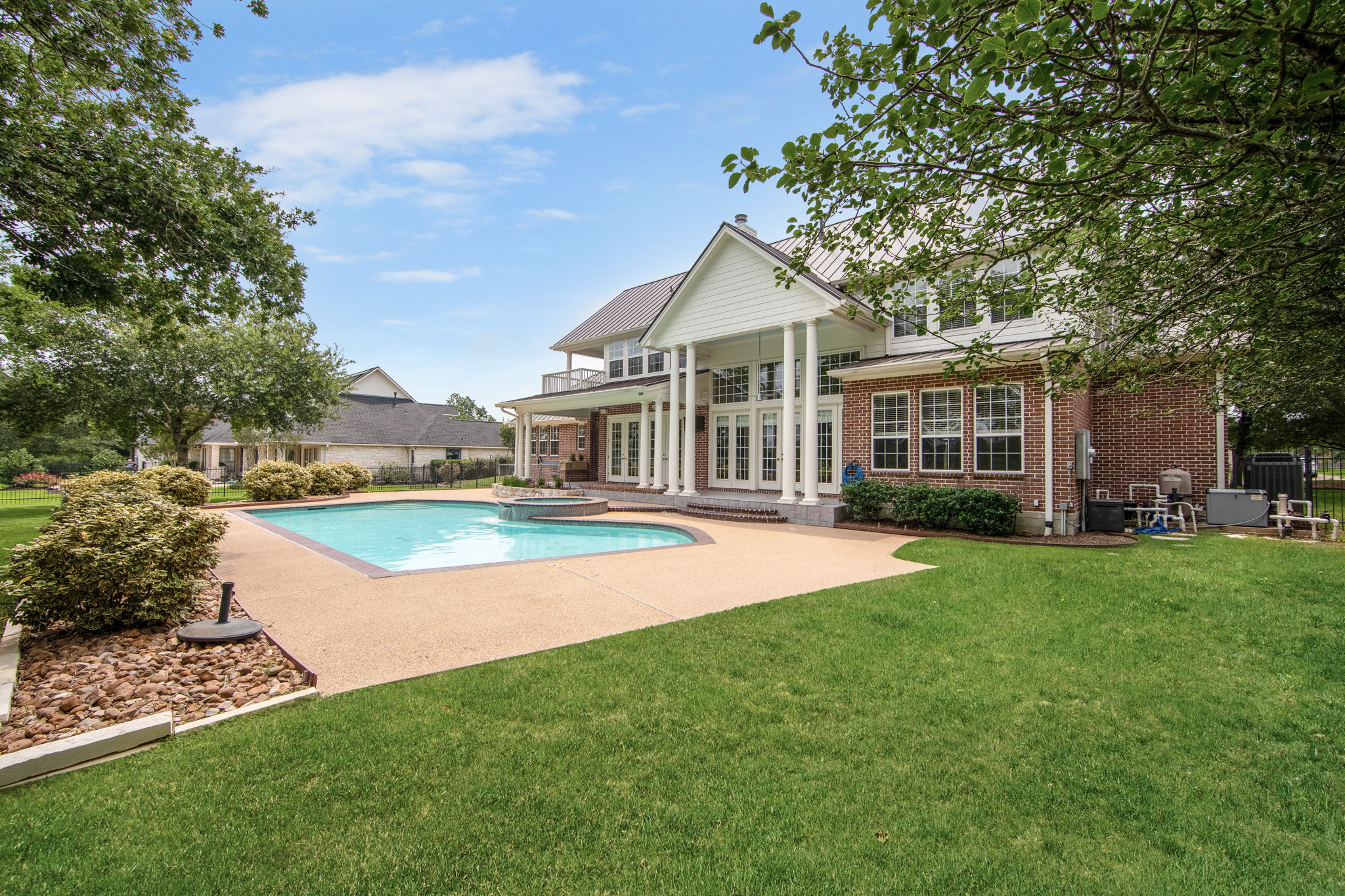 Great back yard to entertain.