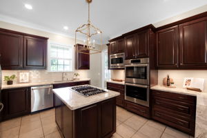 Subway tile backsplash