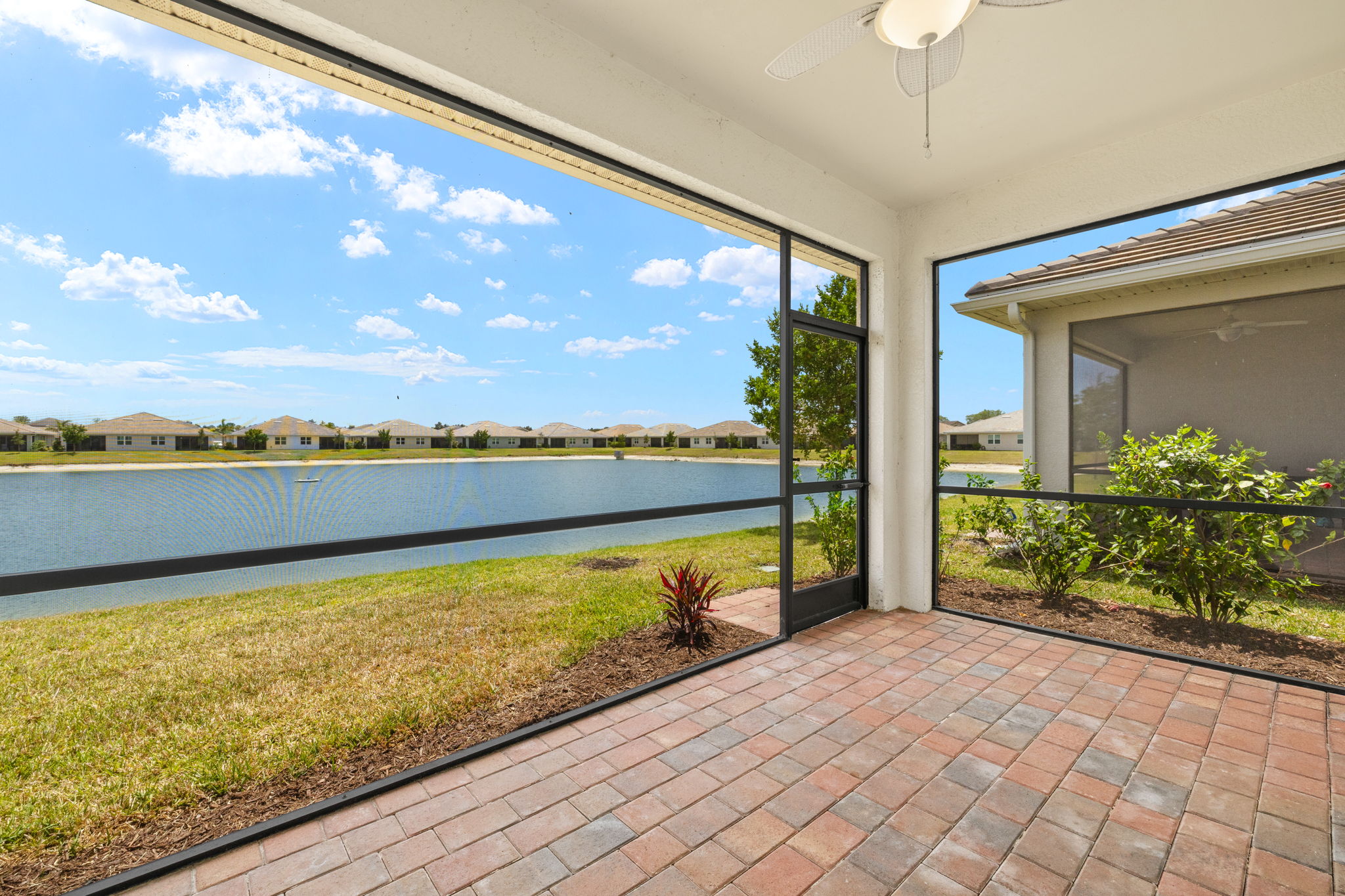 Lanai with lovely lake views