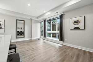 Oversized windows flood unit w natural light.