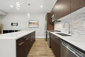 Custom mosaic tile backsplash