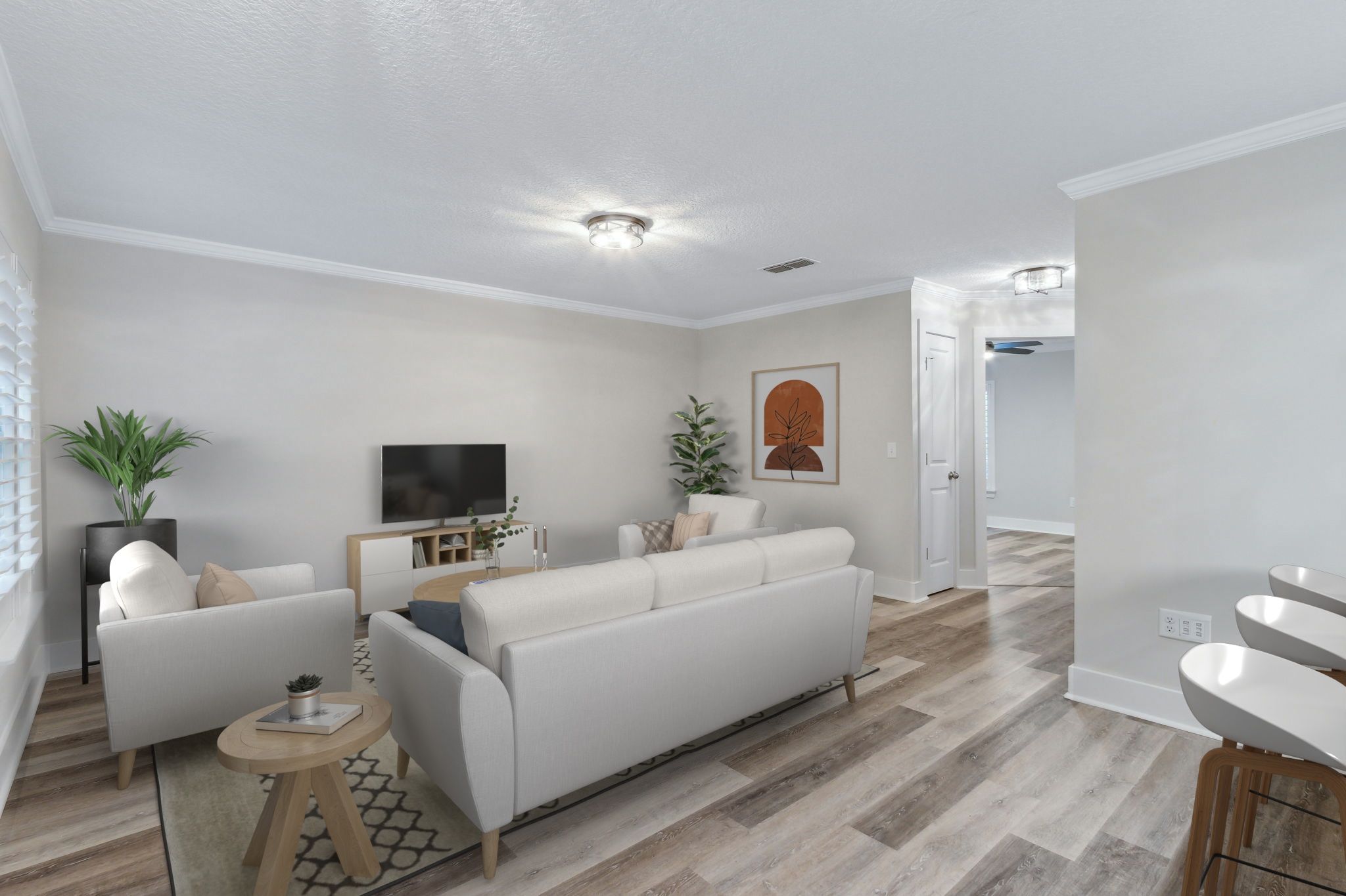 You'll also find crown molding throughout—a classic detail that adds lasting value.